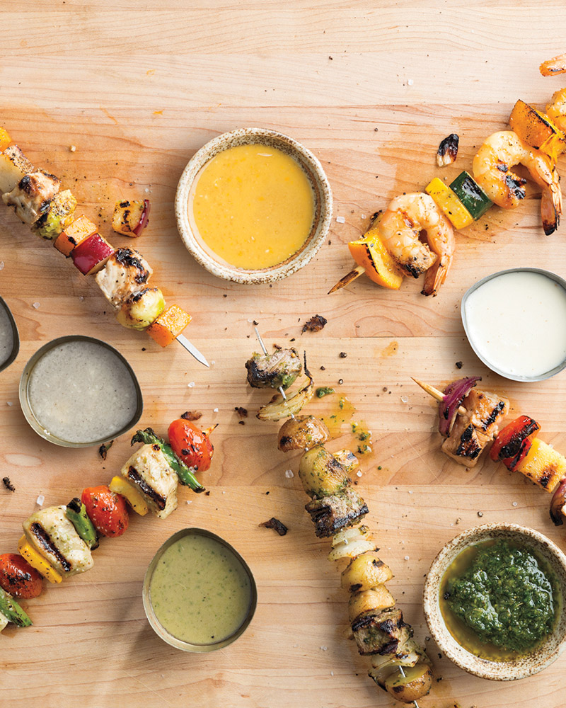 5 Ways Kabobs + Marinades