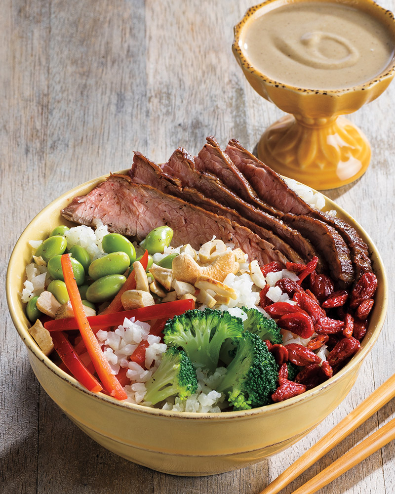 Asian Flank Steak Bowl