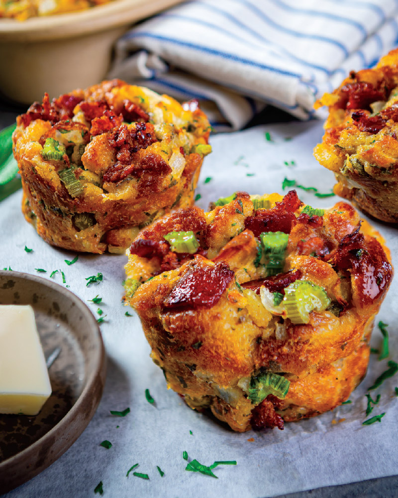 Bacon-Sage Stuffing Muffins