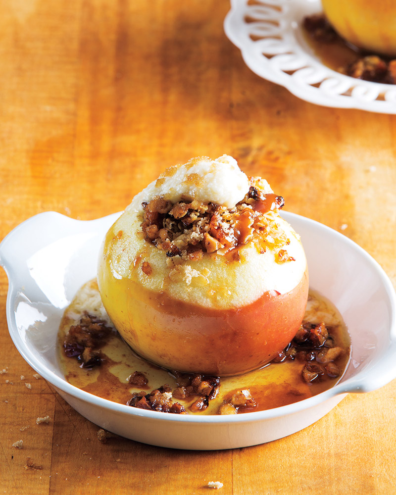 Baked Stuffed Apples with Honey-Mascarpone