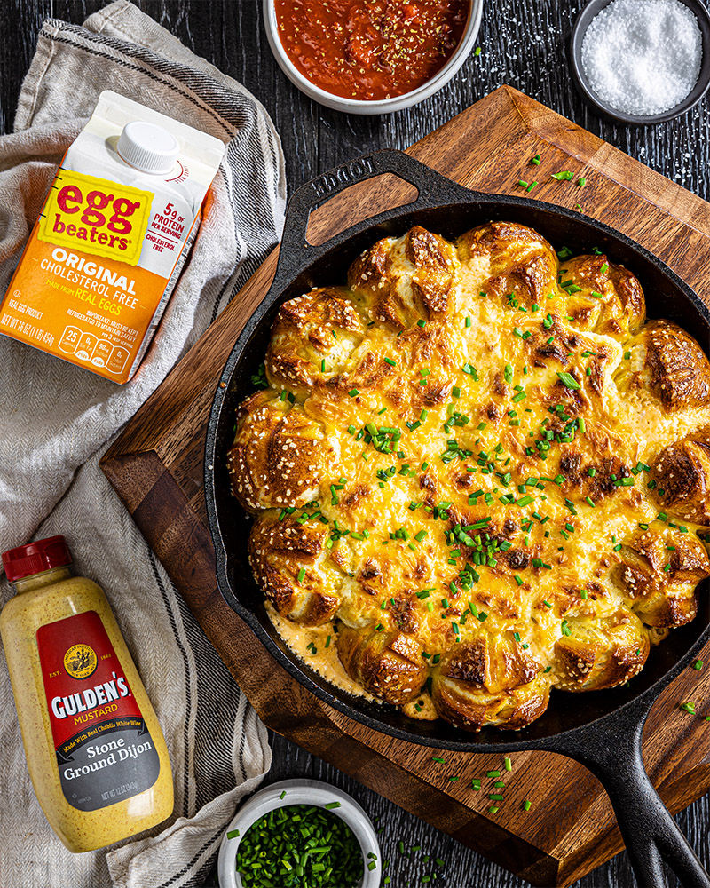 Cheesy Pretzel Bread Skillet