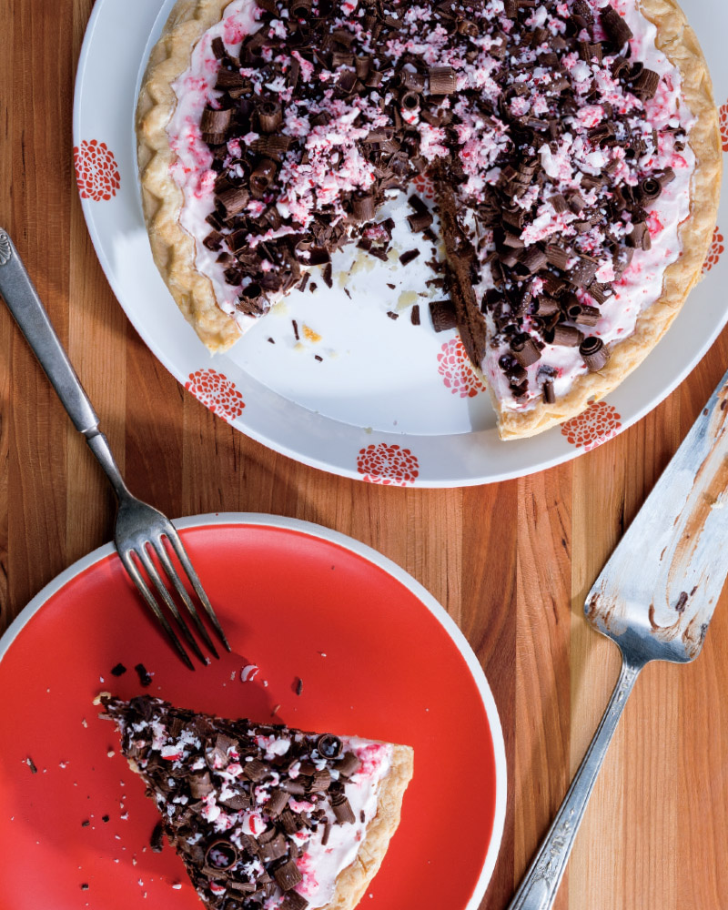 Chocolate-Candy Cane Pie