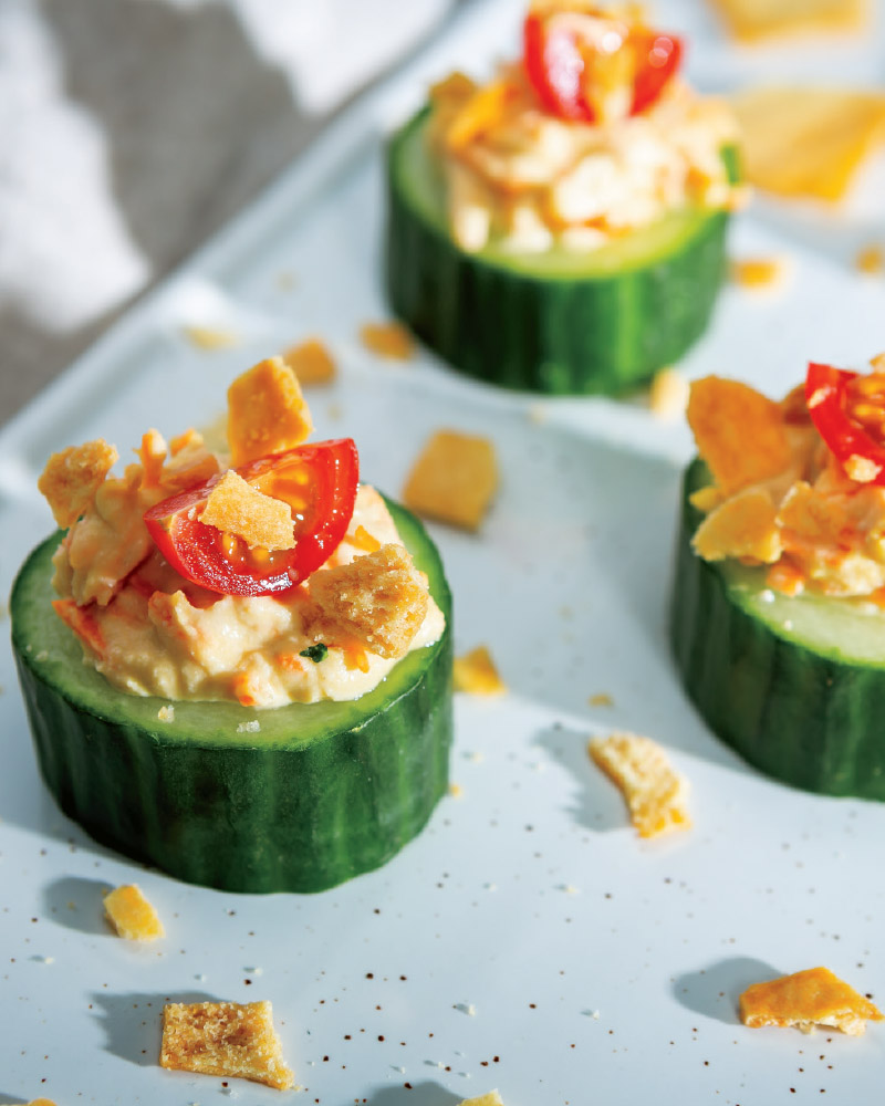 Cucumber-Hummus Cups