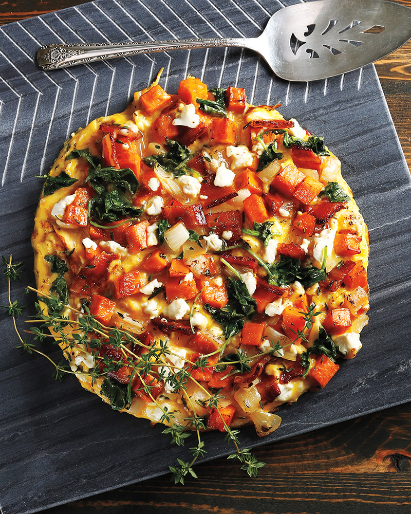 Open-Faced Butternut Squash & Kale Omelet