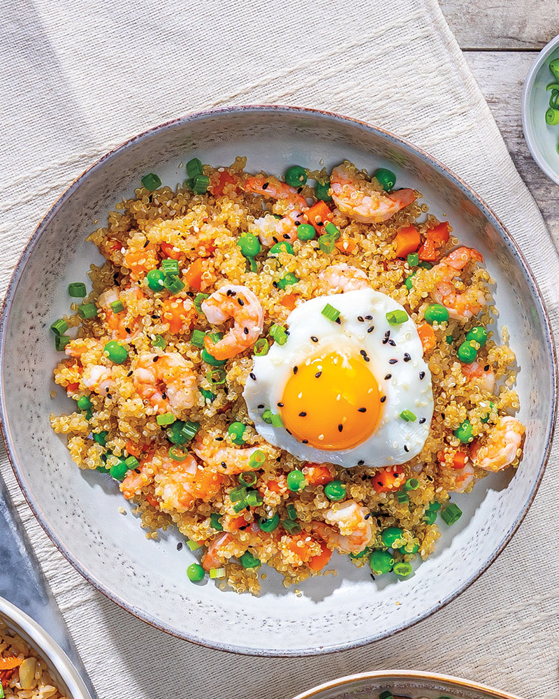 Shrimp Fried Quinoa Bowl