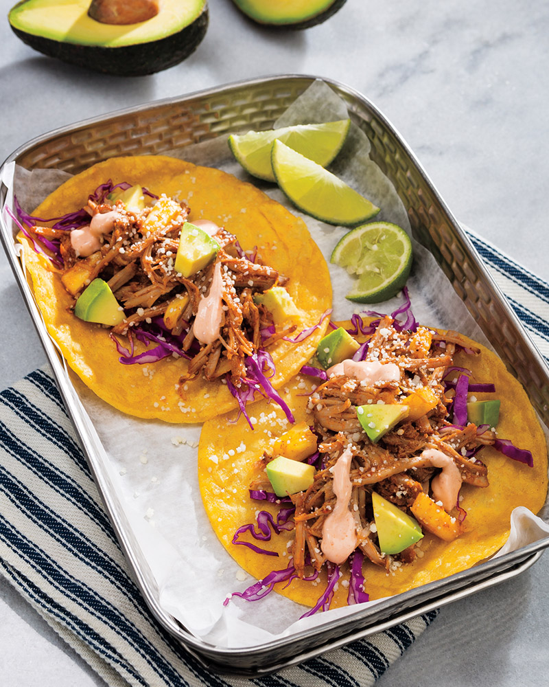 Slow Cooker Pulled Pork & Pineapple Tacos