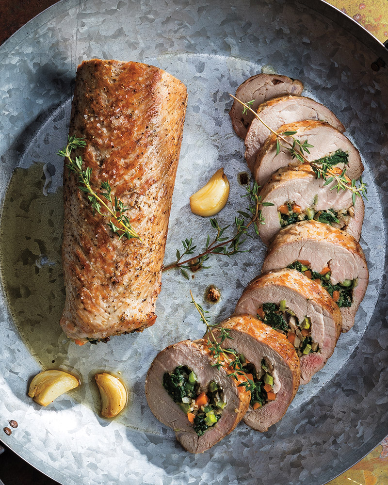 Vegetable-Stuffed Pork Tenderloin