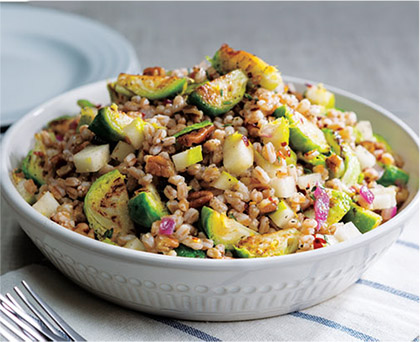 Warm Brussels Sprouts and Farro Salad